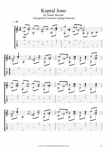 Kopral Jono (arr. Antonius Agung Setiawan)