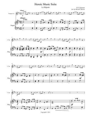 Heroic Music Suite for Trumpet and Organ (arr. David P. Brown)