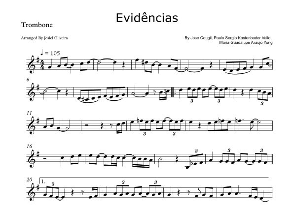 Evidencias (arr. Josiel Oliveira)