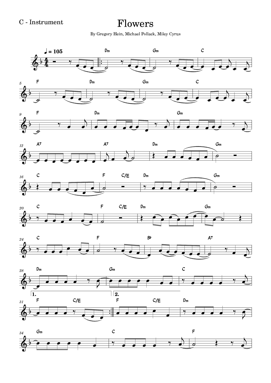 Flowers (arr. Fabio Eduardo de Oliveira)