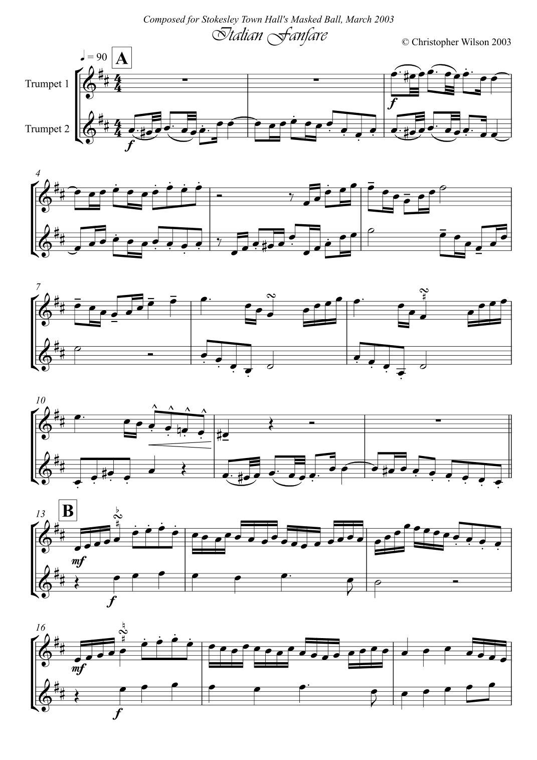 Italian Fanfare - Trumpet Duet