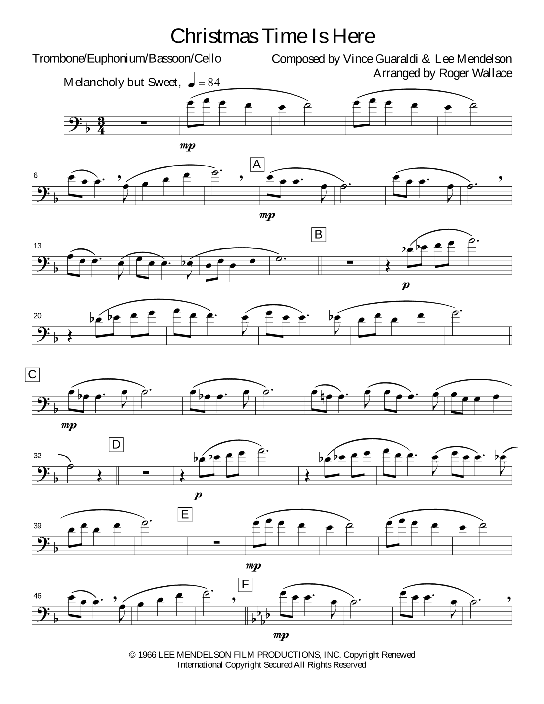 Christmas Time Is Here (arr. Roger Wallace)