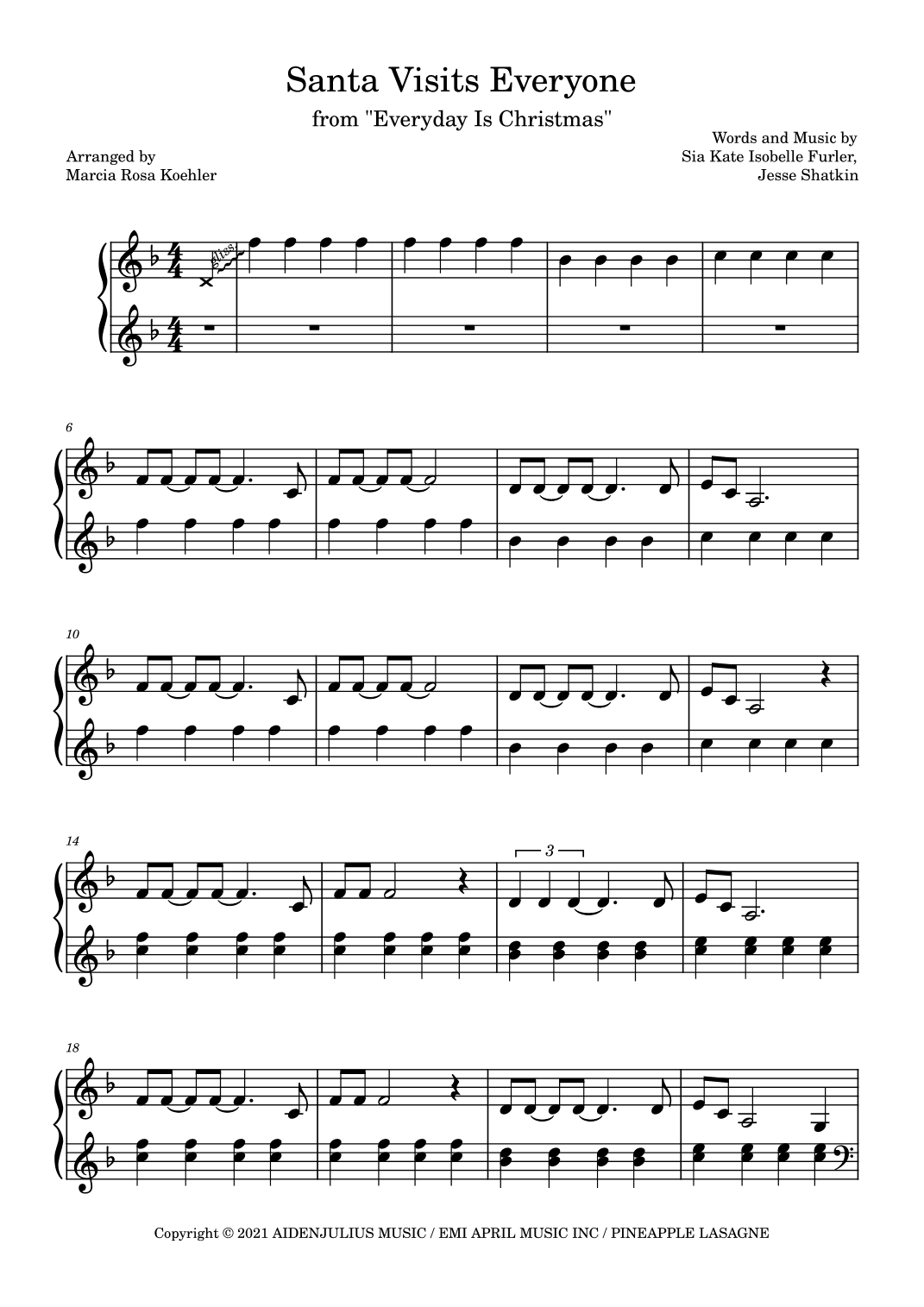 Santa Visits Everyone (arr. Marcia Rosa Koehler)