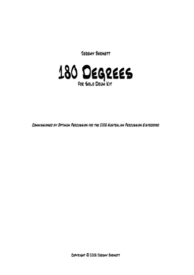 180 Degrees (for Solo Drum Set)