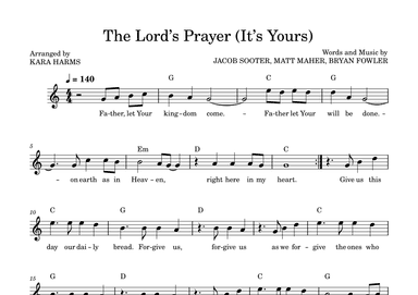 The Lord's Prayer (it's Yours) (arr. Kara Harms)
