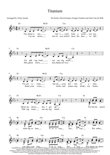 Titanium (arr. Vicky Jacobs)