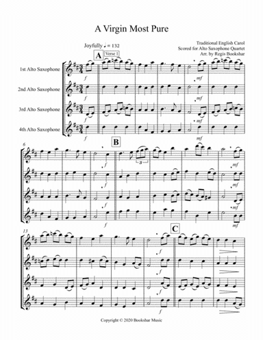 A Virgin Most Pure (Alto Saxophone Quartet) (arr. Regis Bookshar)