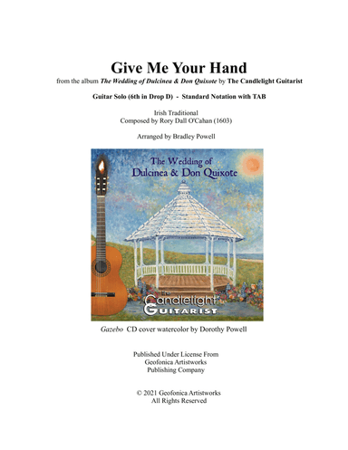 Give Me Your Hand (Irish Traditional) Guitar Solo (in standard notation plus TABS) (arr. Bradley Powell (The Candlelight Guitarist))