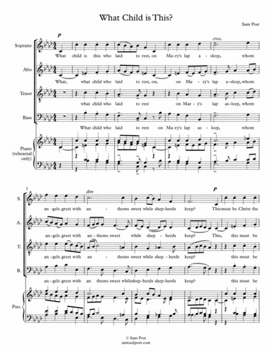 What Child is This (SATB), op. 46, #2