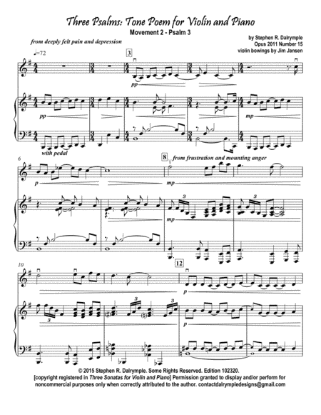 Three Psalms: (Movement 2) Psalm 3 Deliver Me!