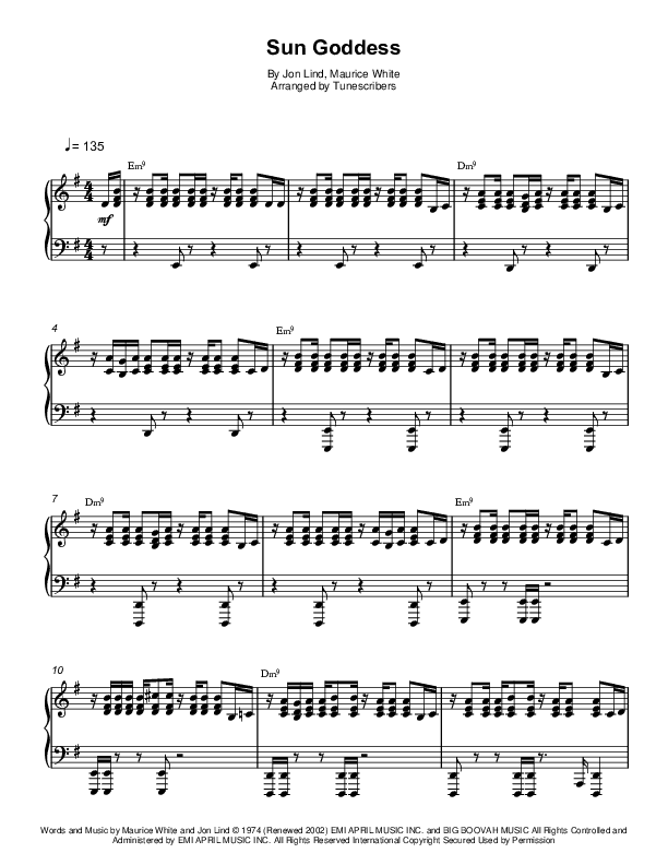 Sun Goddess (arr. Tunescribers)