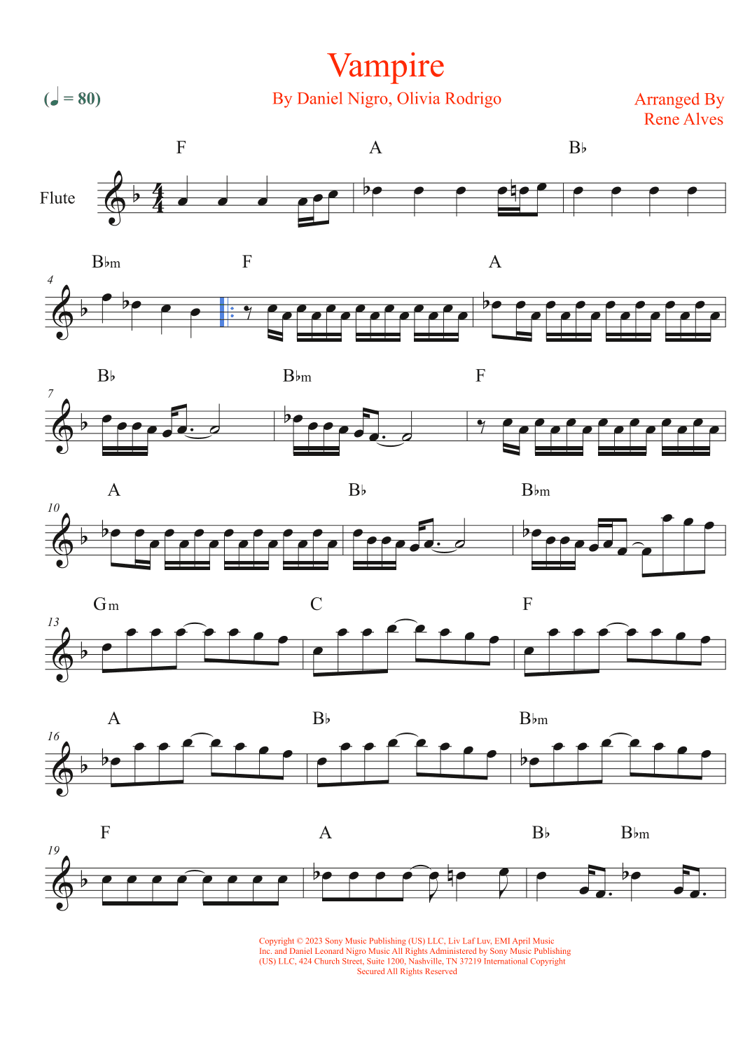 Vampire (arr. Rene Alves)