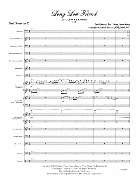 Long Lost Friend (arr. Patrick Sheehan)