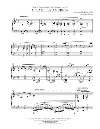 God Bless America (arr. Edgar F. Girtain IV)