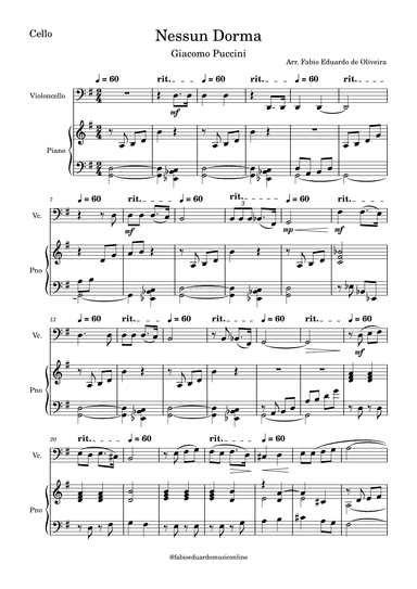 Nessun Dorma (Puccini) (arr. Fabio Eduardo de Oliveira)