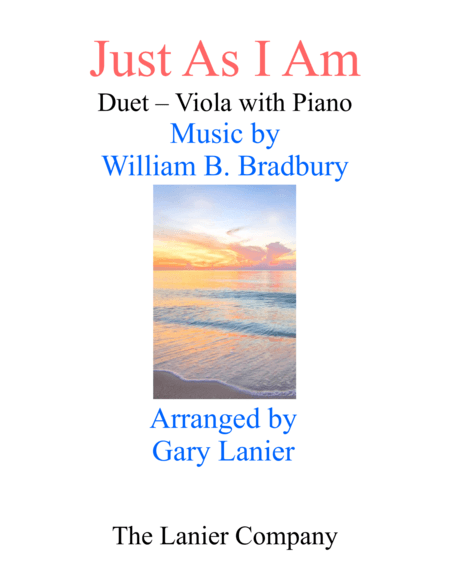 Gary Lanier: JUST AS I AM (Duet –  Viola & Piano with Parts) (arr. Gary Lanier)