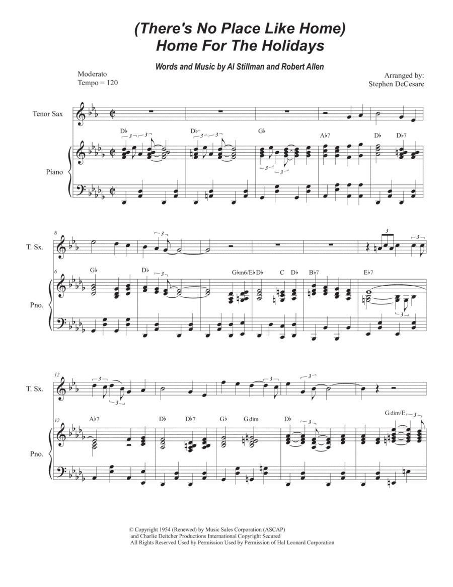 (there's No Place Like) Home For The Holidays (arr. Stephen DeCesare)