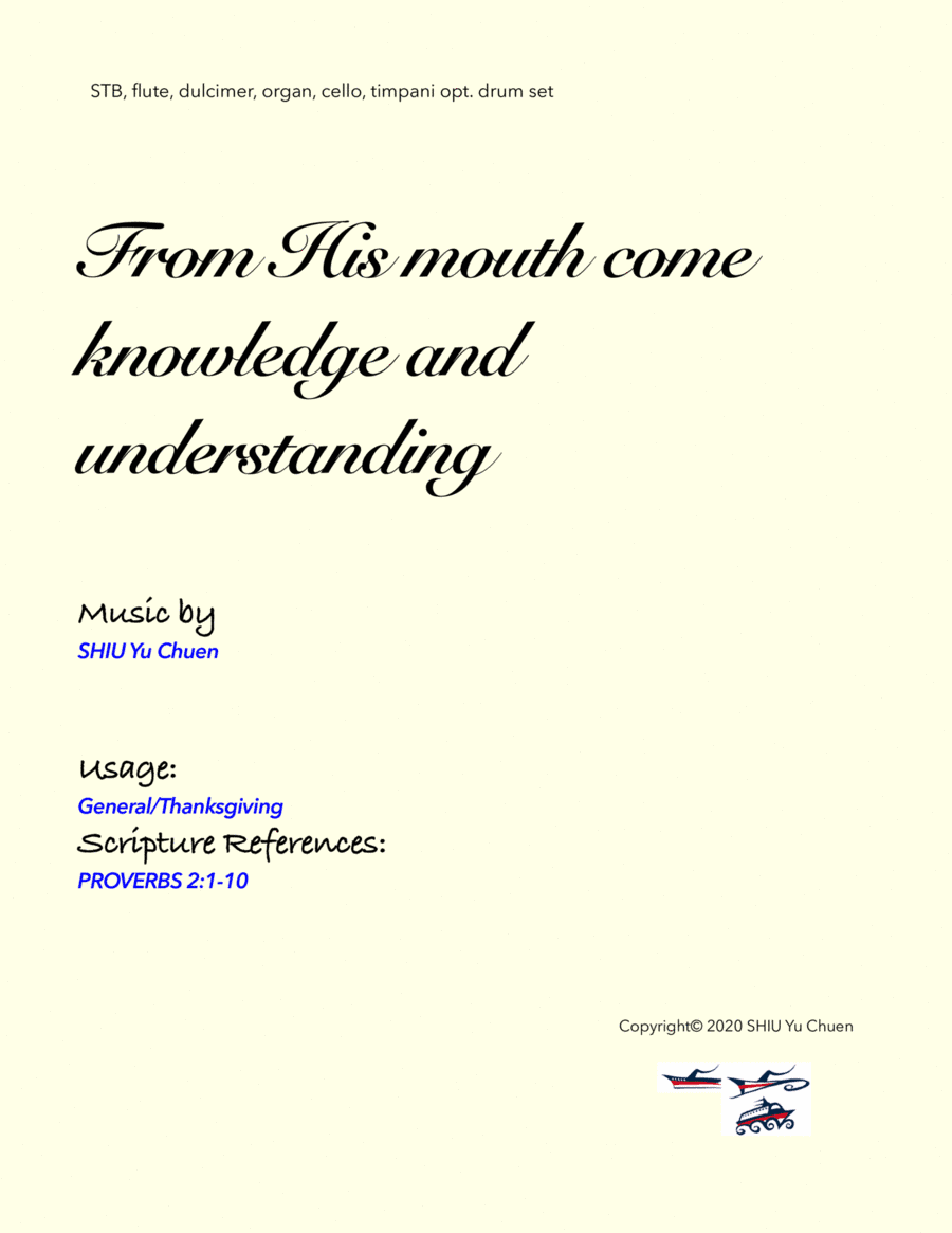 From His mouth come knowledge and understanding