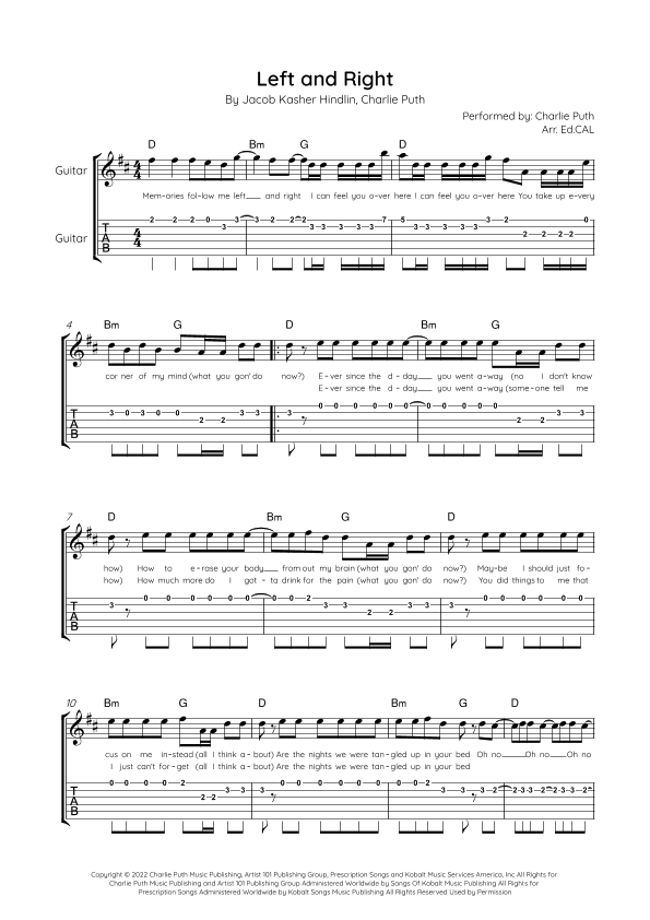 Left And Right (arr. Arr. Ed.CAL)