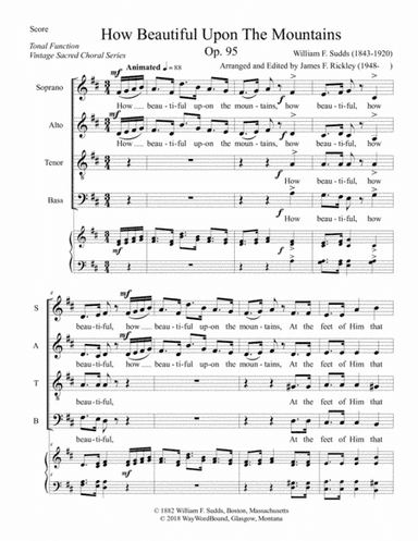 How Beautiful Upon The Mountains (arr. James F. Rickley)