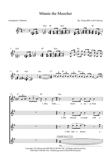 Minnie The Moocher (arr. J. Daintree)
