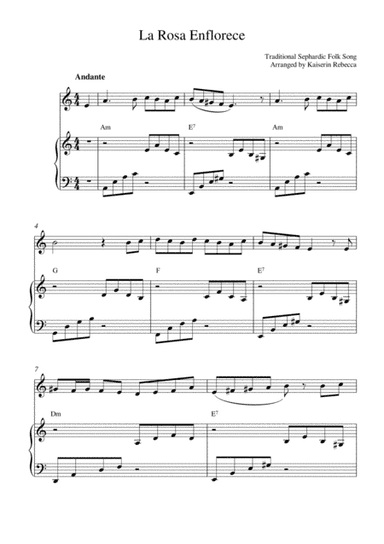 La Rosa Enflorece (The Rose Flowers) (arr. Kaiserin Rebecca)