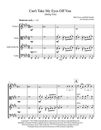 Can't Take My Eyes Off Of You (arr. Veronica Joines)