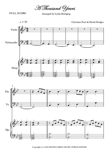 A Thousand Years (arr. Lydia Buttigieg)