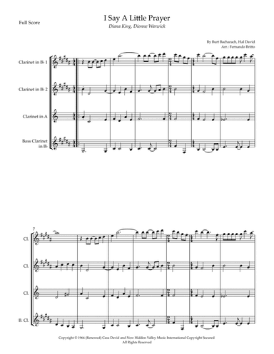 I Say A Little Prayer (arr. Fernando Britto)