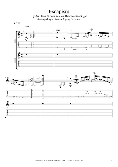 Escapism (arr. Antonius Agung Setiawan)