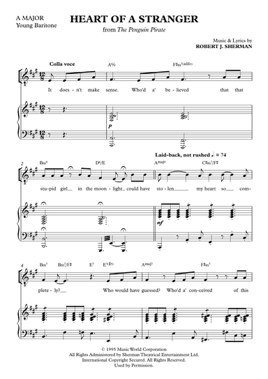 Heart Of A Stranger  (A Major)