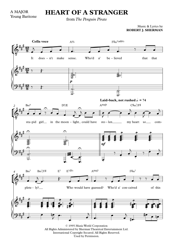Heart Of A Stranger  (A Major)