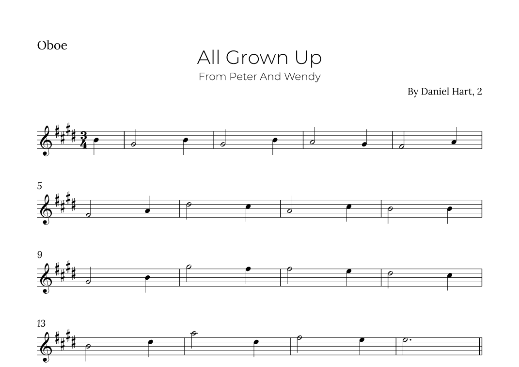 All Grown Up (arr. Alex Nunes Rodrigues)
