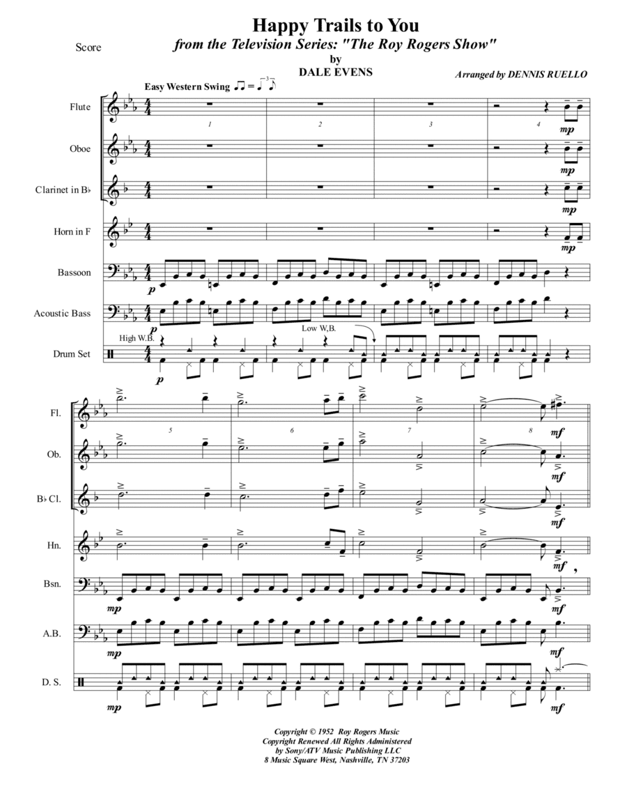 Happy Trails (arr. Dennis Ruello)