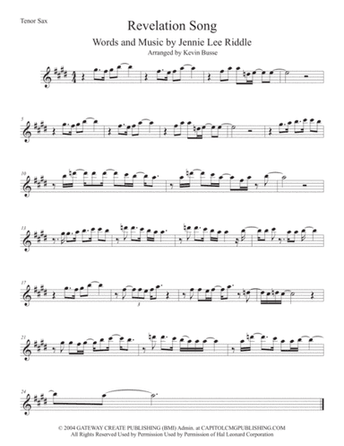 Revelation Song (arr. Kevin Busse)