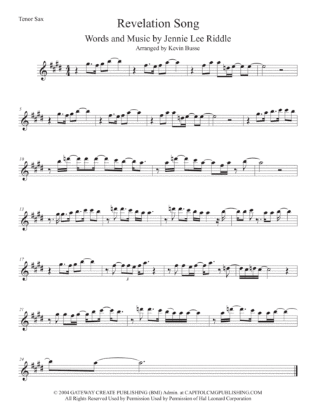 Revelation Song (arr. Kevin Busse)