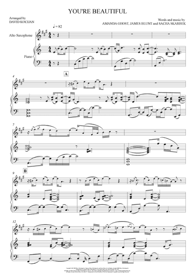 You're Beautiful (arr. David Kocijan)