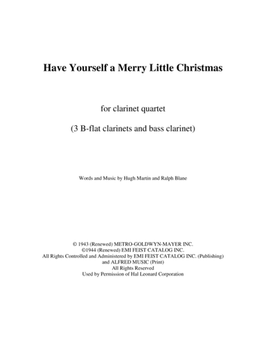 Have Yourself A Merry Little Christmas  from MEET ME IN ST. LOUIS (arr. Emily Gray)