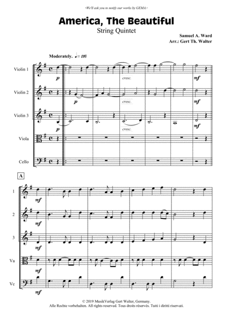 America, The Beautiful (arr. Gert Th. Walter)