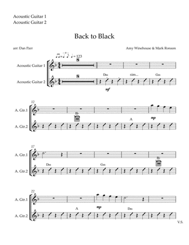 Back To Black (arr. Dan Parr)
