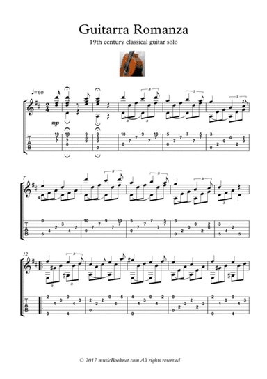 Classical Guitar Hits - Guitar Romance (arr. PianoSheetNow)