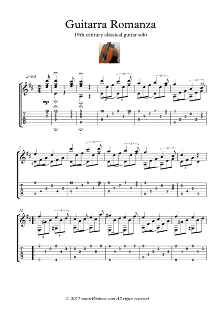 Classical Guitar Hits - Guitar Romance (arr. PianoSheetNow)