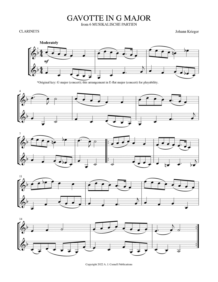 Gavotte in G Major (from 6 Musikalische Partien) (arr. Mark Phillips)