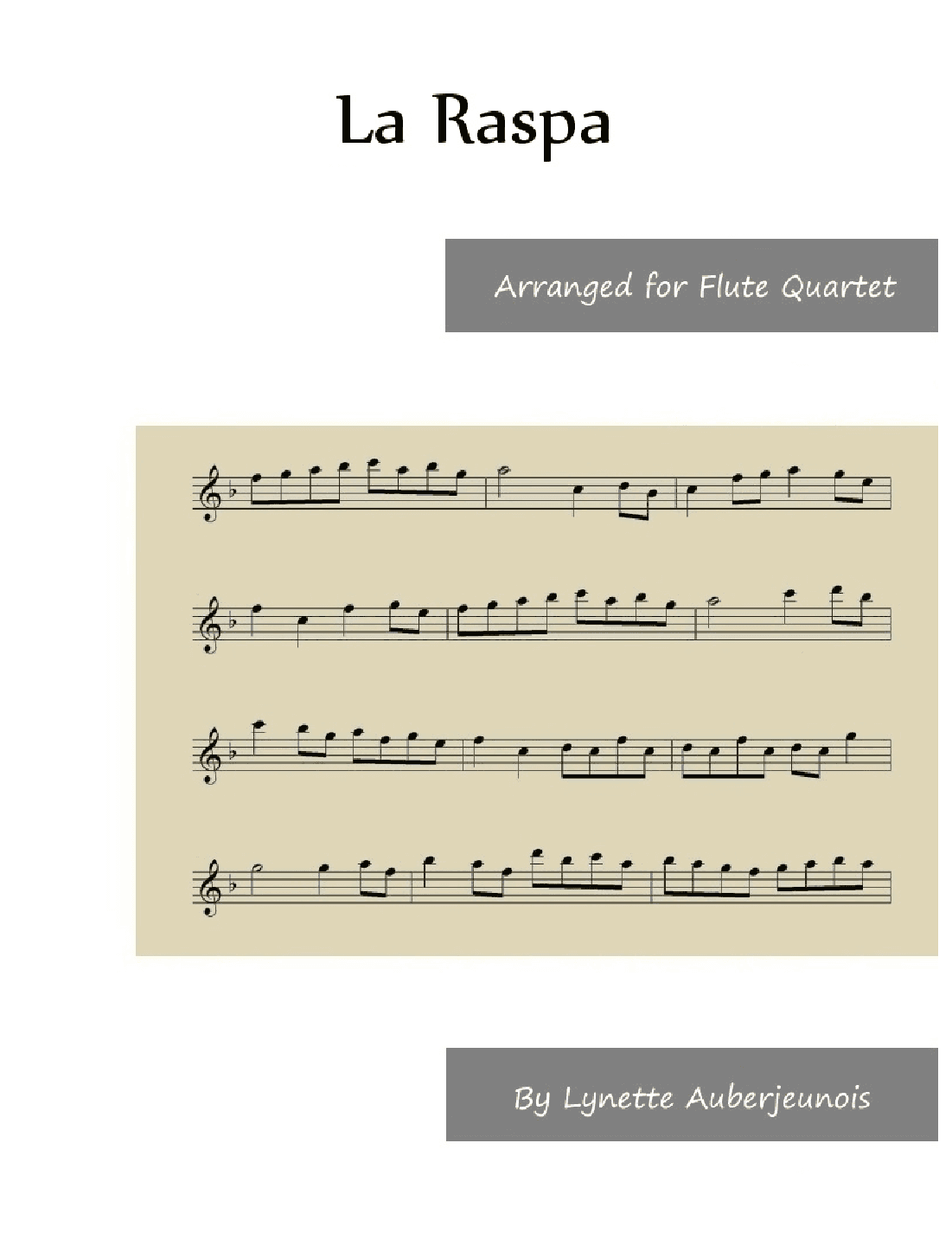 La Raspa - Flute Quartet (arr. Lynette Auberjeunois)