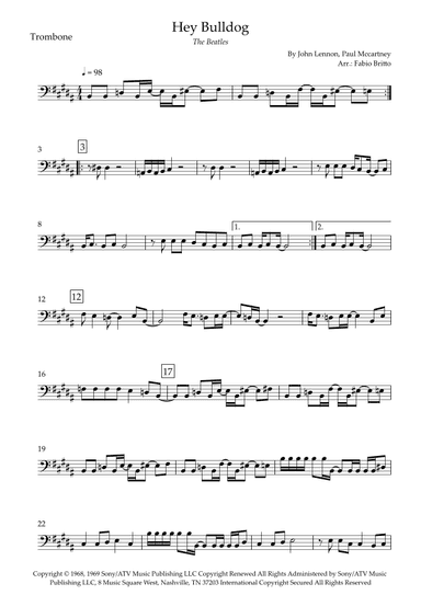 Hey Bulldog (arr. Fabio Britto)