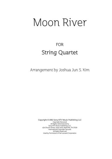 Moon River (arr. Joshua S. Kim)