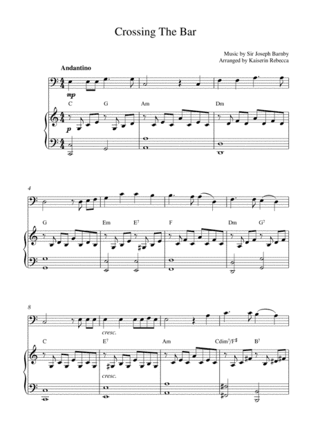 Crossing the Bar (arr. Kaiserin Rebecca)
