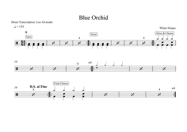 Blue Orchid (arr. Drum Transcription: Leo Alvarado)