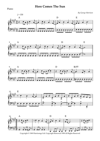 Here Comes The Sun (arr. Wesley Souza Silva)