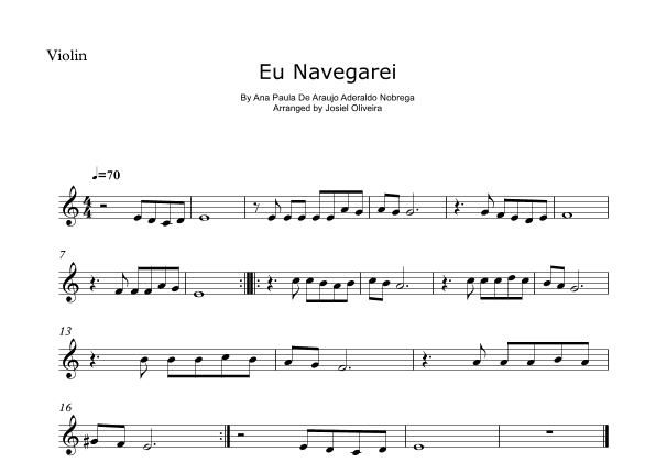 Espontaneo - Eu Navegarei (arr. Josiel Oliveira)